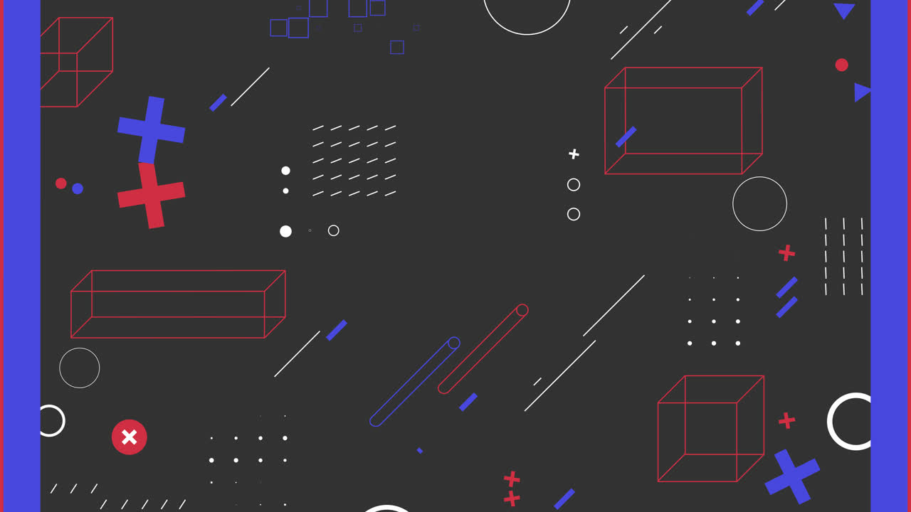 Abstract Geometric Shapes and Spiral Background Animation