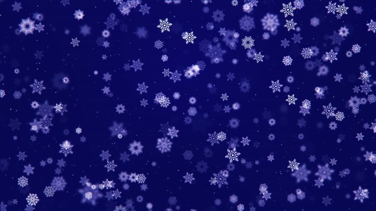 4k 3d winter snow snowflake snowing shining silver particles shimmering glittering particles with