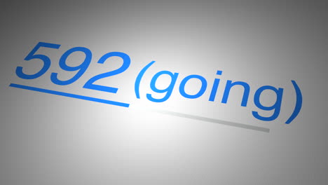 social media ‘going’ counter rapidly increasing on event invite animation