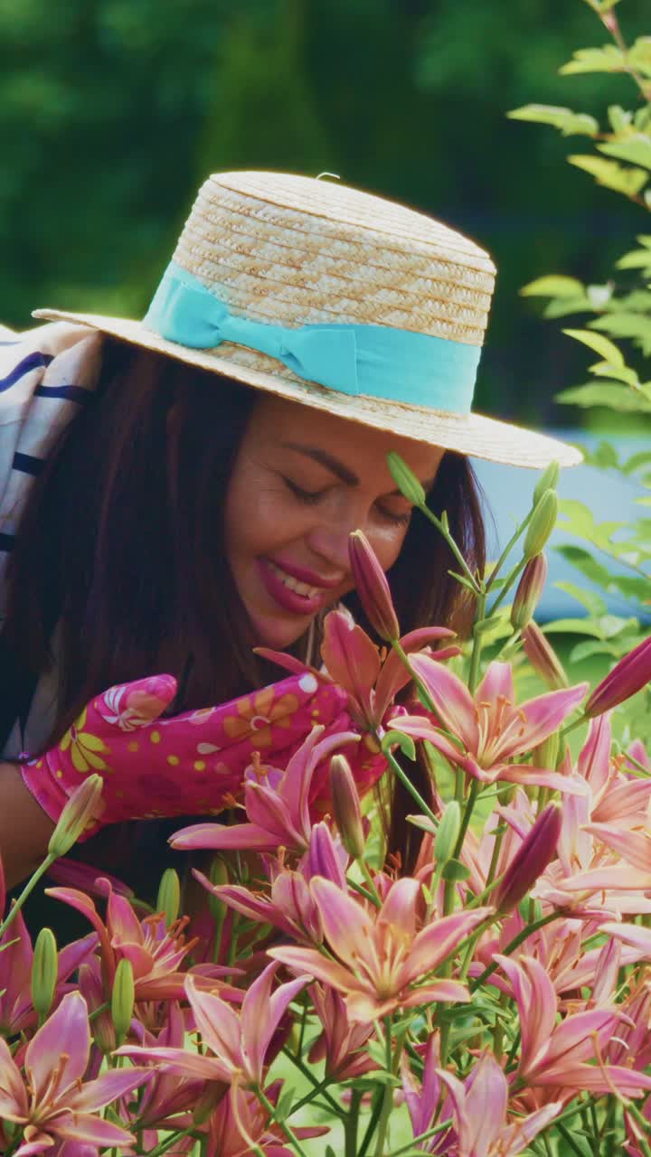 A Gardener's Delight: Embracing the Beauty of Lilies in Full Bloom with Joy and Enthusiasm While Enjoying a Beautiful Day Outdoors