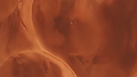 aerial view of red sand dunes