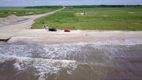 Strand-Und-Wellen-In-Galveston