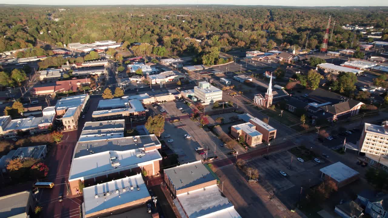 Aerial 360 view of the city of Nacogdoches, Texas