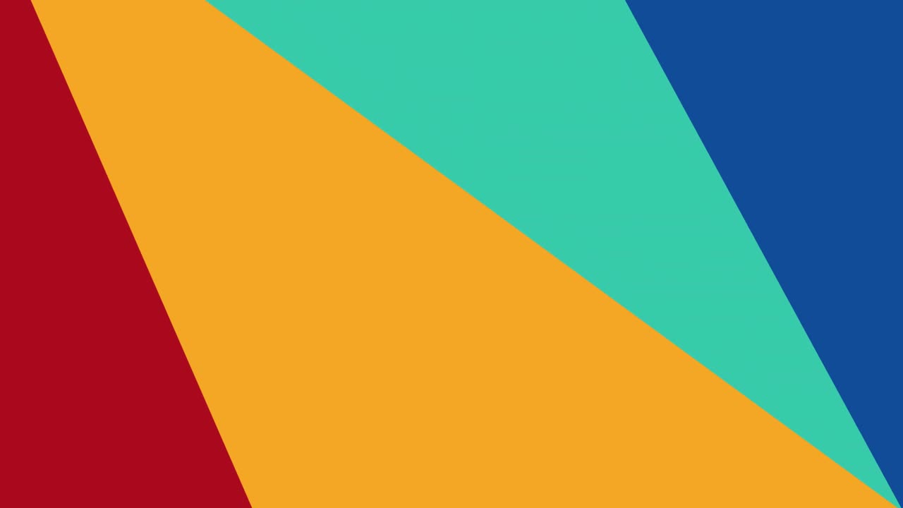 animación de formas coloridas sobre un fondo blanco