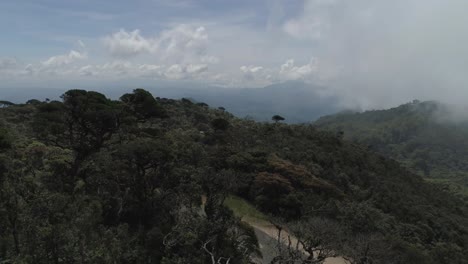 Cinematic-Drone-shot---Fog,-Clouds-and-mountain-view