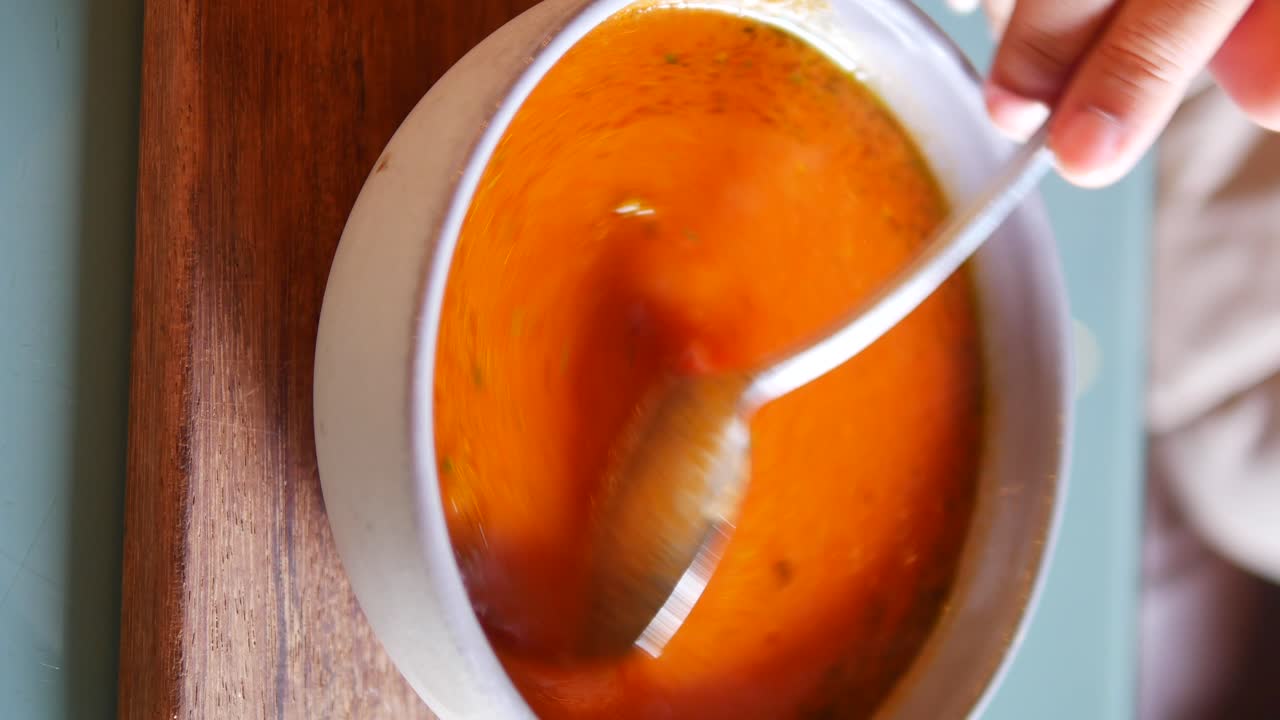 Orange Soup in a Bowl