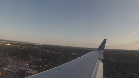 Landung-In-Einem-Jet-Bei-Ohare-In-Chicago