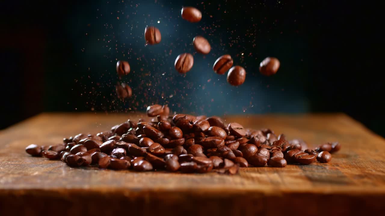 Un viaggio avvincente tra i chicchi di caffè: dall'aria alla ricchezza raccolta, vivi l'essenza del caffè appena tostato in ogni glorioso dettaglio