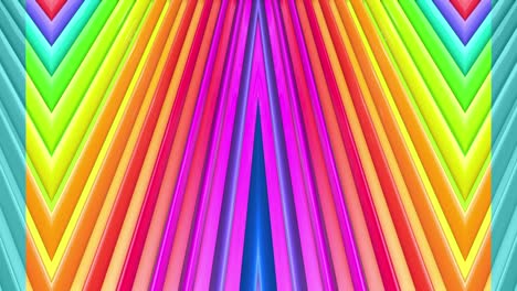las rayas multicolores del arco iris se mueven cíclicamente.