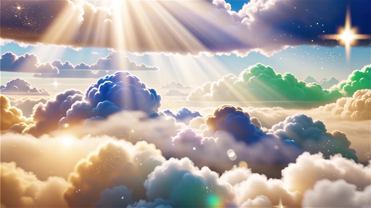 Christian Heavenly Light Worship Background