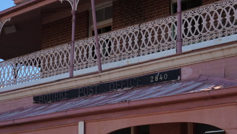 shot of post office architecture in bourke, nsw australia