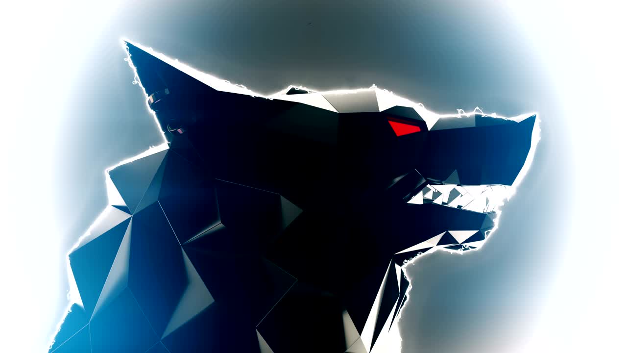 bajo poly cabeza de lobo vj bucle