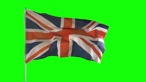 Close up of United Kingdom flag fluttering by wind