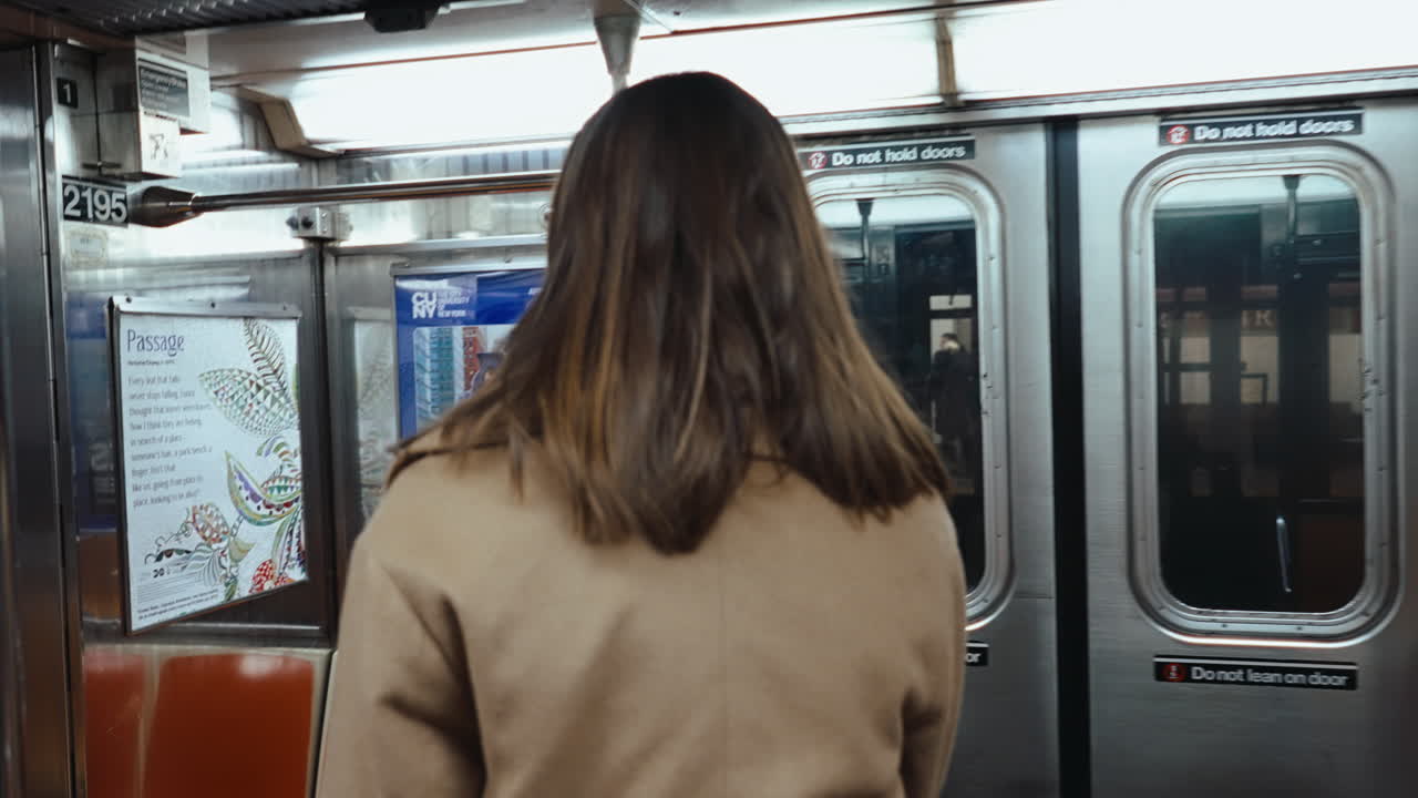 Woman on NYC Subway Train