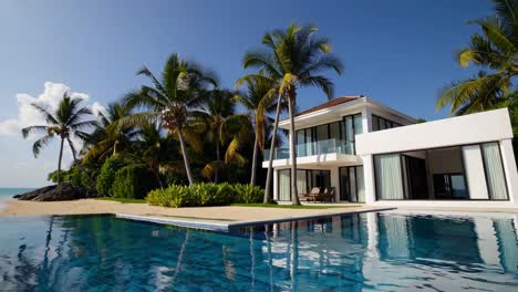 luxury beachfront villa with infinity pool