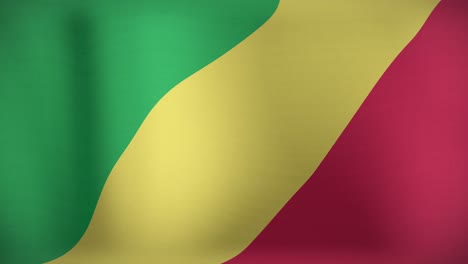 animation of moving flag of congo waving