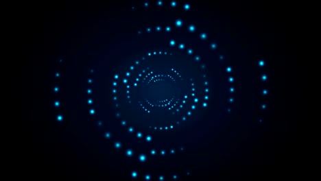 azul oscuro abstracto luces redondas brillantes animación de video