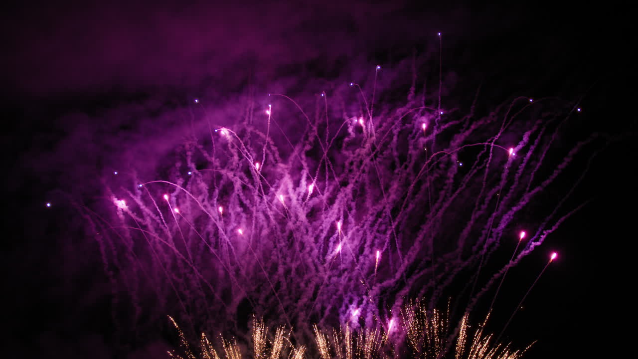 Colorful fireworks display on New Year's Eve in Italy