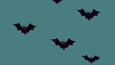 feliz animación de halloween con murciélagos