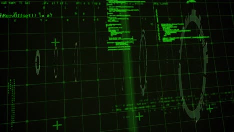 animación del procesamiento de datos a través del escaneo de visores