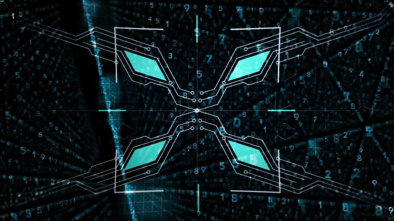 Binary codes against black background