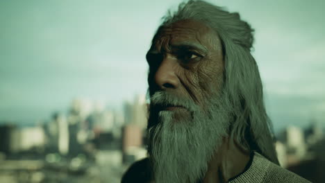 retrato de un hombre viejo y guapo