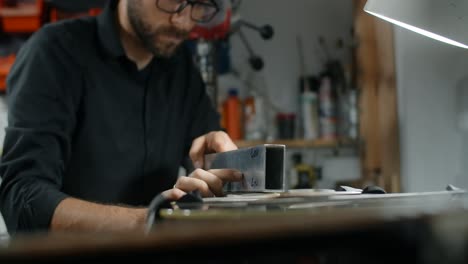 metalwork in a workshop