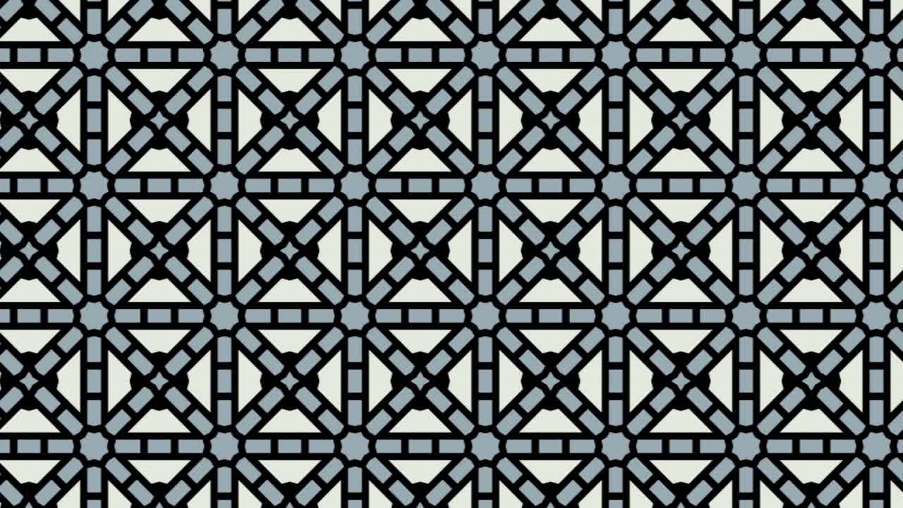 Exclusive pattern detail with geometric shapes based on moving triangles