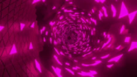 abstract pink tunnel with glowing lights