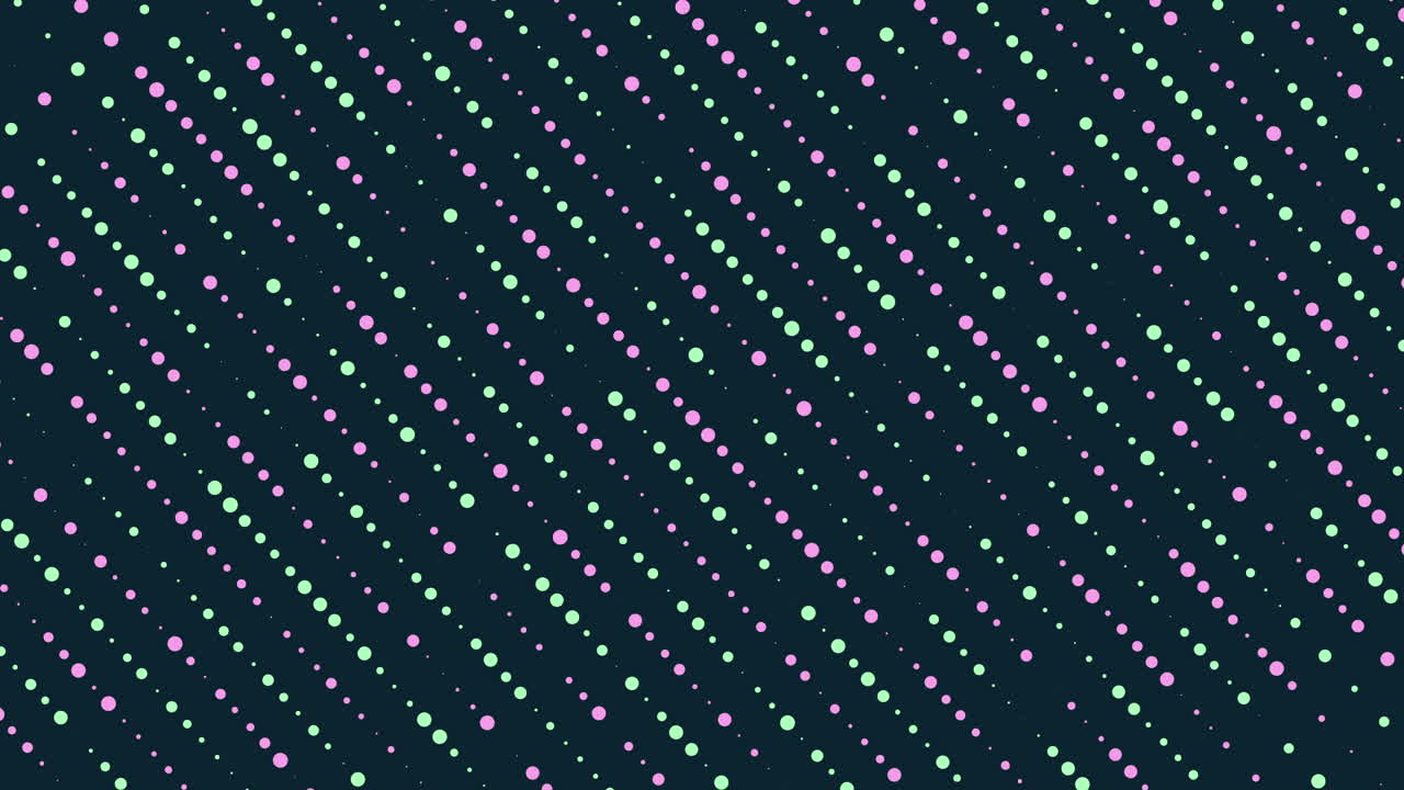 Punti casuali al neon su schermo digitale