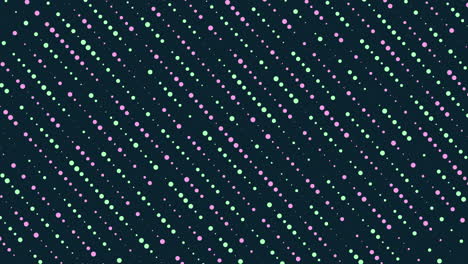 puntos aleatorios de neón en la pantalla digital