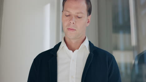 businessman looking thoughtfully
