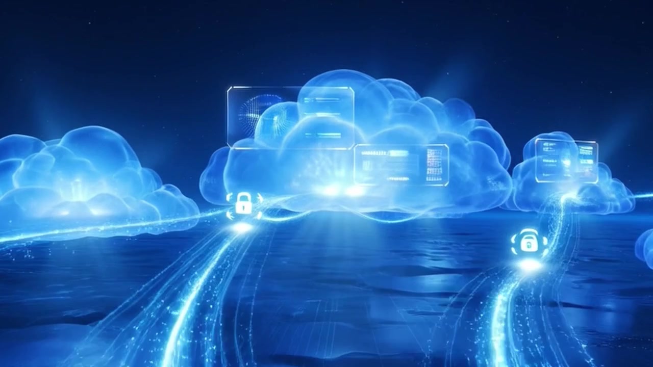 Digital Cloud Computing and Cybersecurity Data Network Visualization