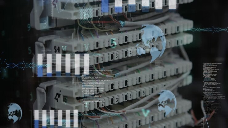 Animation of computing data processing and statistics over computer server