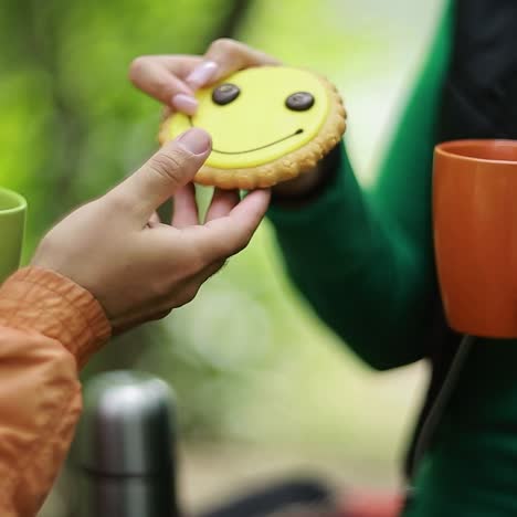 loving couple drinking tea