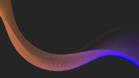 Dynamic-curved-wave-striking-blue-and-orange-gradient-in-motion