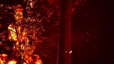wildfire burns ground in forest