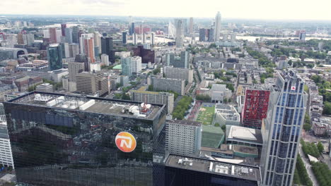 aerial view of rotterdam city center