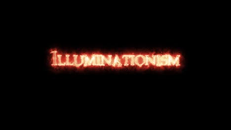 일루미네이셔니즘 (illuminationism) 은 불로 쓰여진 루프이다.
