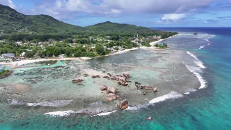 scenic rocks at la digue island in victoria seychelles