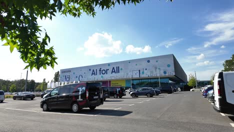 outside view of the 'ai for all' samsung pavilion at ifa berlin, showcasing innovation in artificial intelligence