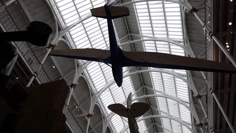 airplane display inside national museum of scotland