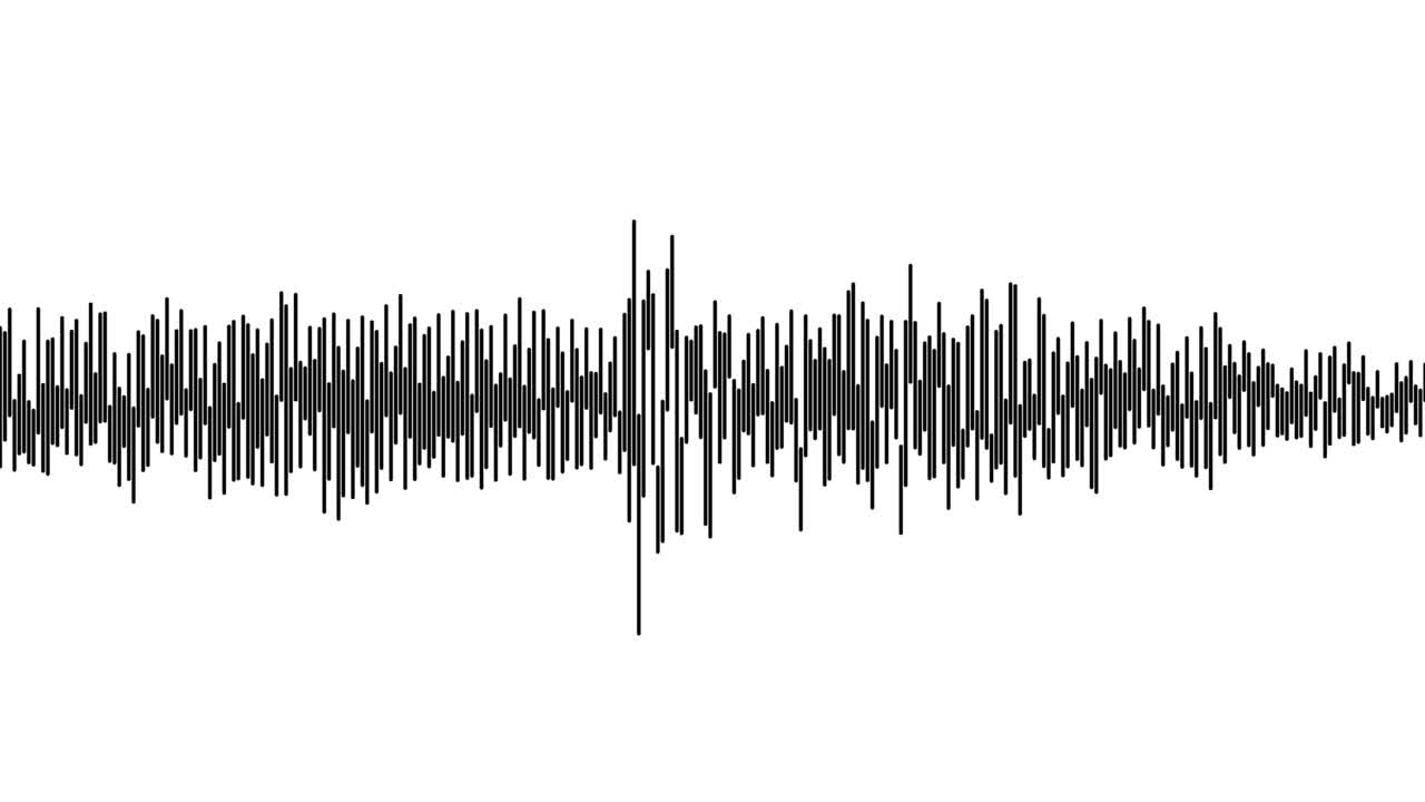 un simple efecto de visualización de audio en blanco y negro-5