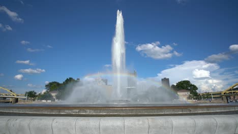 point state park fountain in downtown pittsburgh