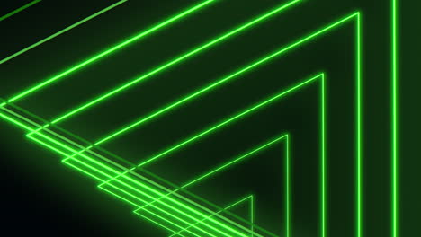 Grün-Leuchtendes-Dreiecksmuster-Auf-Schwarzem-Hintergrund
