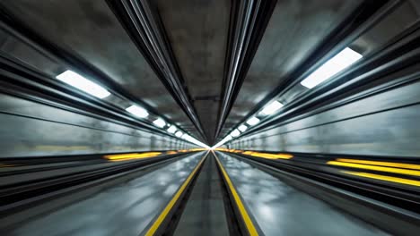 fast-moving tunnel perspective