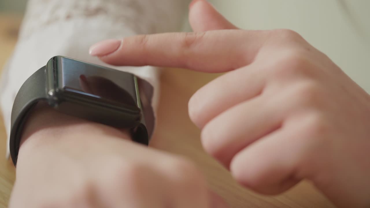 Person using a smartwatch