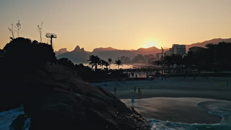 beach at sunset sunrise, rio de janeiro ipanema, brazil south america travel