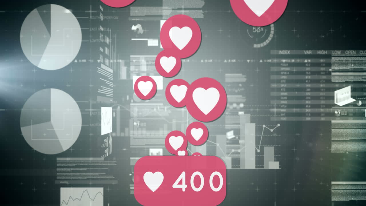 통계에 대한 아이콘의 애니메이션