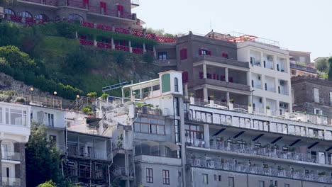 construction activity on hillside buildings in sorrento